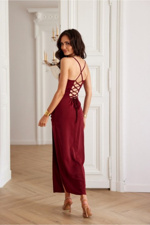 Sukienka Model Aria BOR SUK0529 Bordo - Roco Fashion Roco Fashion Sukienka Model Aria BOR SUK0529 Bordo - Roco Fashion Roco Fashion