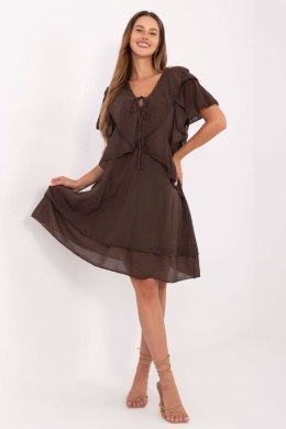 Sukienka Model MI-SK-102128.61 Dark Brown - Italy Moda Italy Moda