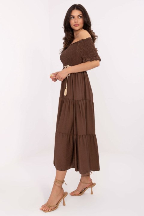 Sukienka Model MI-SK-A2609.96 Brown - Italy Moda Italy Moda Sukienka Model MI-SK-A2609.96 Brown - Italy Moda Italy Moda