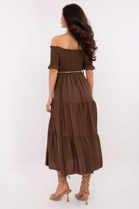 Sukienka Model MI-SK-A2609.96 Brown - Italy Moda Italy Moda Sukienka Model MI-SK-A2609.96 Brown - Italy Moda Italy Moda