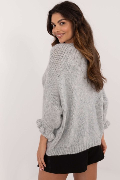 Sweter Damski Model MI-SW-2911.91 Grey - Italy Moda Italy Moda Sweter Damski Model MI-SW-2911.91 Grey - Italy Moda Italy Moda