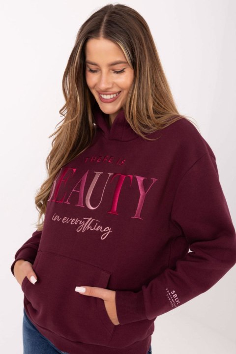 Bluza Damska Model D10608BC02802A4NO Bordo - Sublevel Sublevel Bluza Damska Model D10608BC02802A4NO Bordo - Sublevel Sublevel