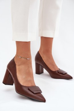 Czółenka Model Celira 55-A36 Brown - Step in style Step in style