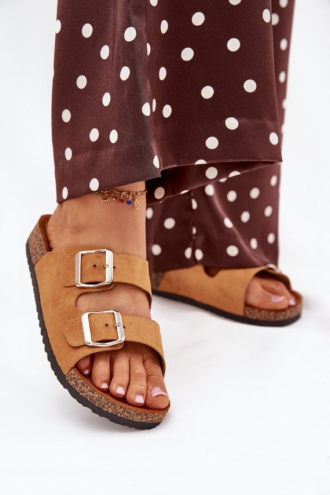 Sandał Klapki Model Livara WD295 Camel - Step in style Step in style Sandał Klapki Model Livara WD295 Camel - Step in style Step in style