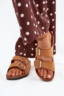Sandał Klapki Model Livara WD295 Camel - Step in style Step in style Sandał Klapki Model Livara WD295 Camel - Step in style Step in style