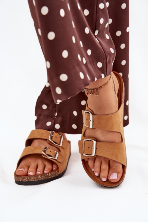 Sandał Klapki Model Livara WD295 Camel - Step in style Step in style Sandał Klapki Model Livara WD295 Camel - Step in style Step in style