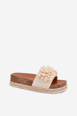 Sandał Klapki Model Tessara WD292 Beige - Step in style Step in style