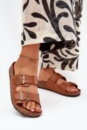 Sandał Klapki Model Vesina WD302 Camel - Step in style Step in style