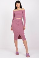 Spódnica Komplet Model RV-KMPL-7524.34 Dark Pink - Rue Paris Rue Paris Spódnica Komplet Model RV-KMPL-7524.34 Dark Pink - Rue Paris Rue Paris
