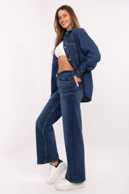 Spodnie Jeansy Damskie Model D85083BI62544D295 Dark Blue - Sublevel Sublevel