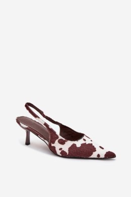 Szpilki Model Talira P-1405 Brown/White - Step in style Step in style