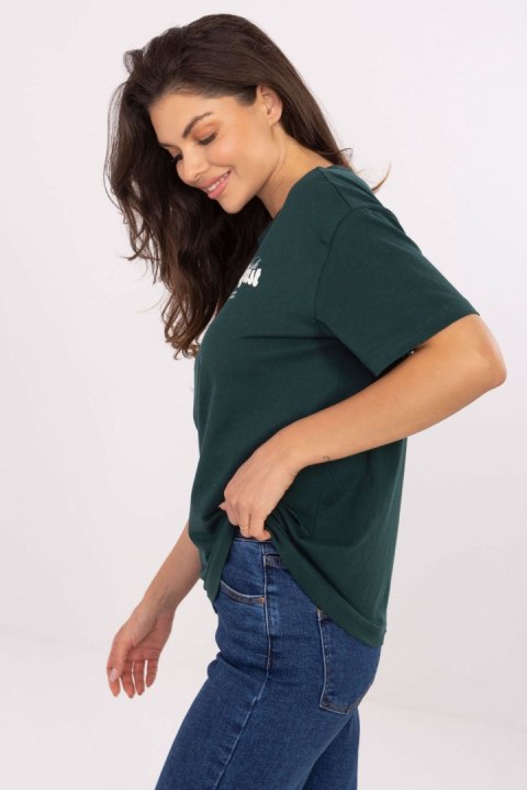 Tshirt Damski Model D12022M02645R Dark Green - Sublevel Sublevel Tshirt Damski Model D12022M02645R Dark Green - Sublevel Sublevel