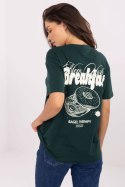Tshirt Damski Model D12022M02645R Dark Green - Sublevel Sublevel Tshirt Damski Model D12022M02645R Dark Green - Sublevel Sublevel