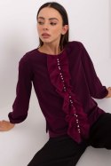 Bluzka Model LK-BZ-506673.36 Dark Violet - Lakerta Lakerta Bluzka Model LK-BZ-506673.36 Dark Violet - Lakerta Lakerta