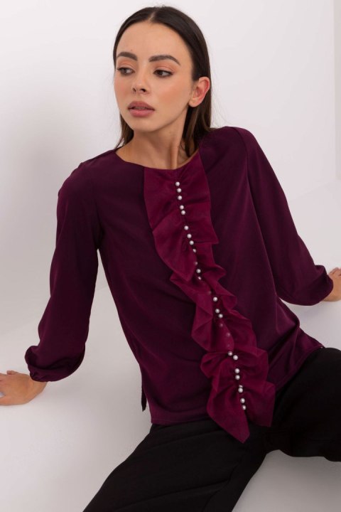 Bluzka Model LK-BZ-506673.36 Dark Violet - Lakerta Lakerta Bluzka Model LK-BZ-506673.36 Dark Violet - Lakerta Lakerta