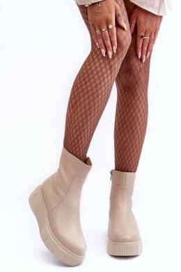 Botki Model Lemar Jenefer 60369 Beige - Step in style Step in style