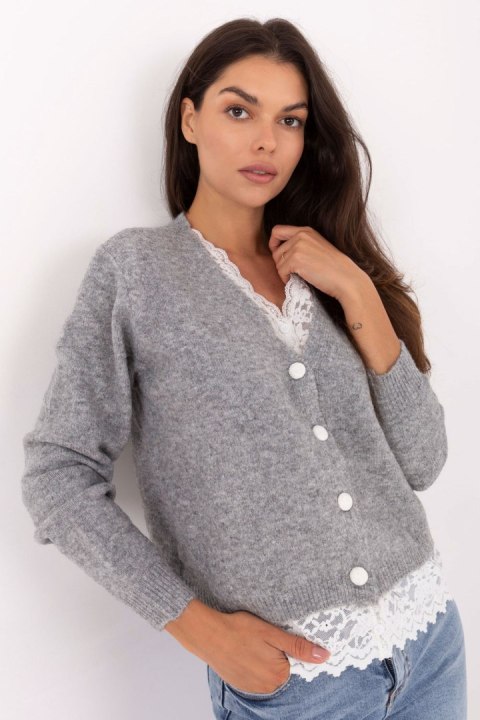 Sweter Damski Model PM-SW-F513.16 Grey - Factory Price Factory Price Sweter Damski Model PM-SW-F513.16 Grey - Factory Price Factory Price