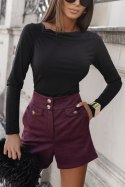 Szorty Damskie Model Cally 358142415 Bordo - LaBalancia LaBalancia