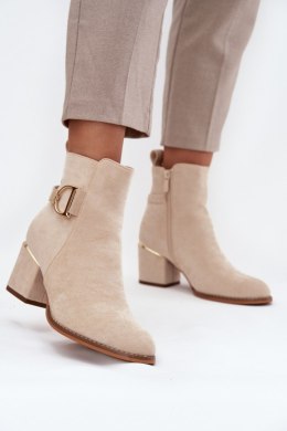 Botki Model Ambrine 0-625 Beige - Step in style Step in style