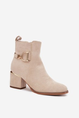 Botki Model Ambrine 0-625 Beige - Step in style Step in style