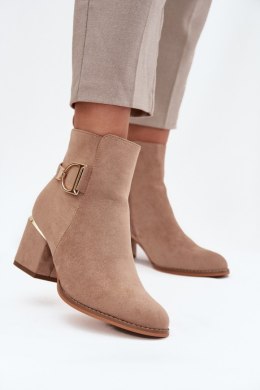 Botki Model Ambrine 0-625 Beige - Step in style Step in style