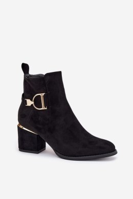 Botki Model Ambrine 0-625 Black - Step in style Step in style
