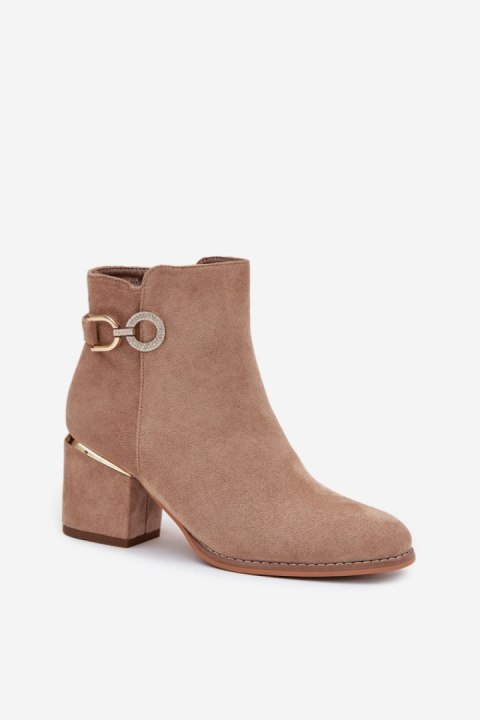Botki Model Dorisse 0-610 Beige - Step in style Step in style Botki Model Dorisse 0-610 Beige - Step in style Step in style
