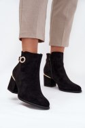 Botki Model Dorisse 0-610 Black - Step in style Step in style