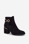 Botki Model Dorisse 0-610 Black - Step in style Step in style