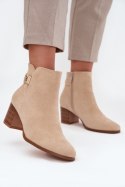 Botki Model Renora H0258 Beige - Step in style Step in style