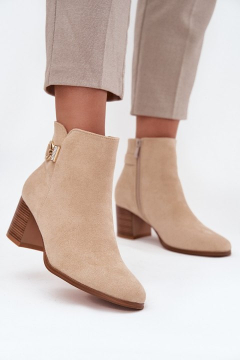 Botki Model Renora H0258 Beige - Step in style Step in style