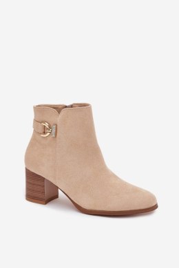 Botki Model Renora H0258 Beige - Step in style Step in style