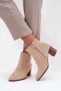 Botki Model Renora H0258 Beige - Step in style Step in style