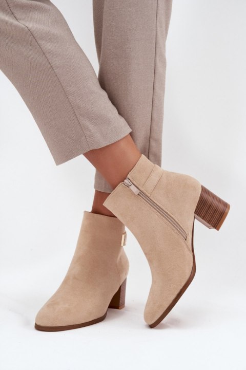 Botki Model Renora H0258 Beige - Step in style Step in style Botki Model Renora H0258 Beige - Step in style Step in style