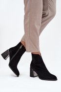 Botki Model Vinceza 66801 Black Zamsz - Step in style Step in style