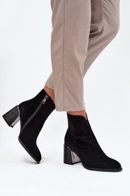 Botki Model Vinceza 66801 Black Zamsz - Step in style Step in style