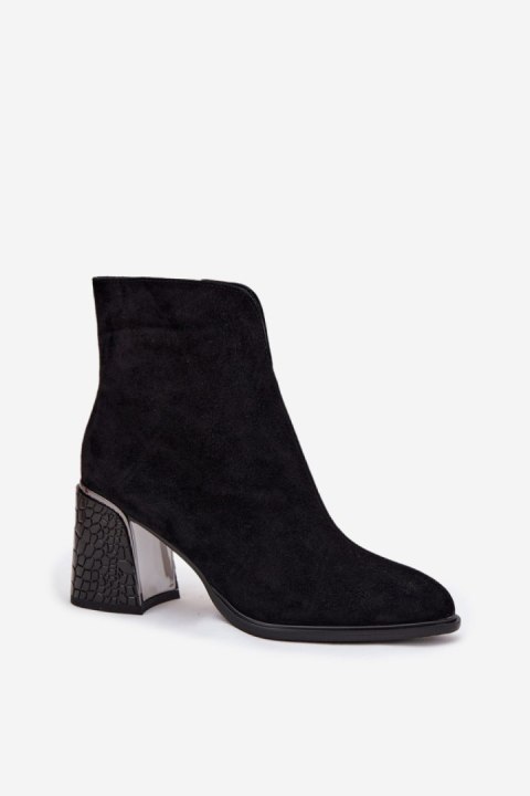 Botki Model Vinceza 66801 Black Zamsz - Step in style Step in style Botki Model Vinceza 66801 Black Zamsz - Step in style Step in style
