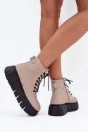 Botki Model Vinceza 66803 Beige - Step in style Step in style