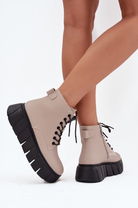 Botki Model Vinceza 66803 Beige - Step in style Step in style Botki Model Vinceza 66803 Beige - Step in style Step in style