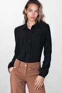 Czarna koszula body B164 Black - Nife Nife Czarna koszula body B164 Black - Nife Nife