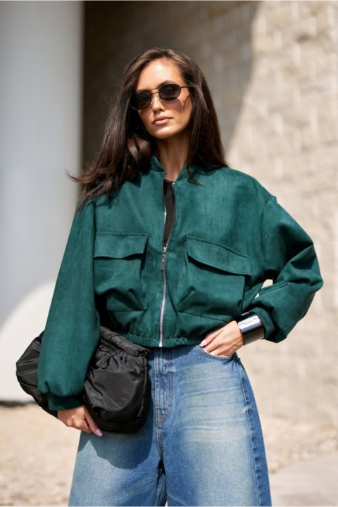 Kurtka Damska Model Vivara BUT KUR0032 Bottle Green - Roco Fashion Roco Fashion Kurtka Damska Model Vivara BUT KUR0032 Bottle Green - Roco Fashion Roco Fashion
