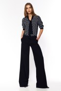 Spodnie Czarne spodnie palazzo SD95 Black - Nife Nife