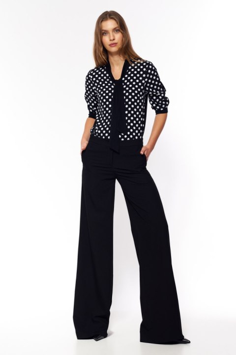 Spodnie Czarne spodnie palazzo SD95 Black - Nife Nife