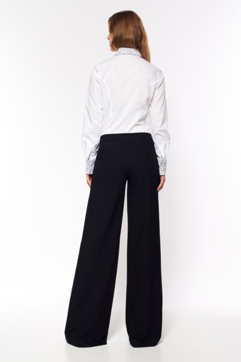 Spodnie Czarne spodnie palazzo SD95 Black - Nife Nife Spodnie Czarne spodnie palazzo SD95 Black - Nife Nife