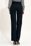 Spodnie Czarne spodnie typu wide leg SD108 Black - Nife Nife Spodnie Czarne spodnie typu wide leg SD108 Black - Nife Nife