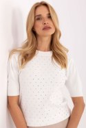 Sweter Damski Model PM-SW-PM-5060.06 Ecru - Factory Price Factory Price Sweter Damski Model PM-SW-PM-5060.06 Ecru - Factory Price Factory Price