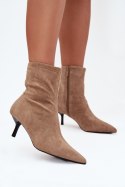 Botki Model Belisse H8-985H Beige - Step in style Step in style