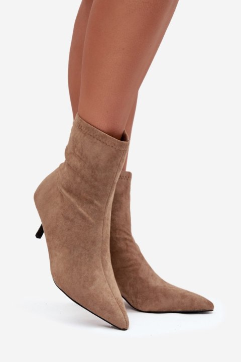 Botki Model Belisse H8-985H Beige - Step in style Step in style Botki Model Belisse H8-985H Beige - Step in style Step in style
