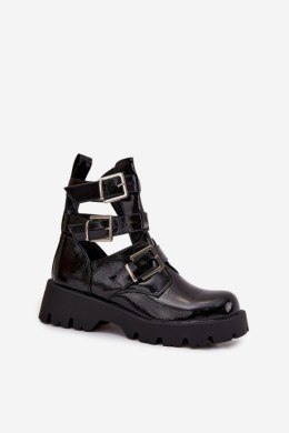 Botki Model Helisse 7631A Black Lakier - Step in style Step in style