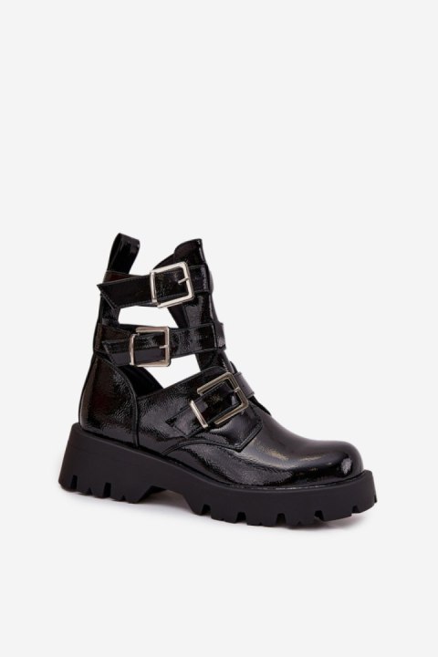 Botki Model Helisse 7631A Black Lakier - Step in style Step in style Botki Model Helisse 7631A Black Lakier - Step in style Step in style